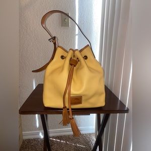 Dooney & Bourke Drawstring Pebble Grain Bucket Bag